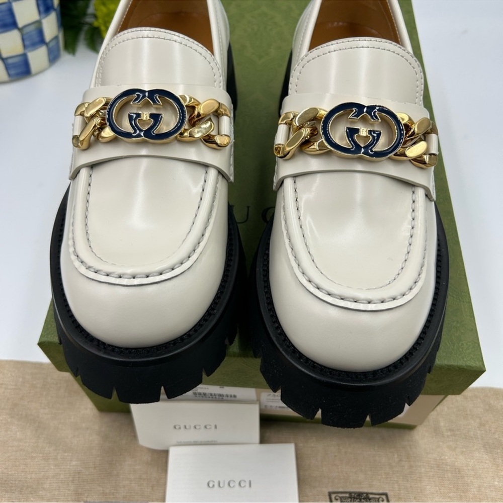 Women’s Gucci, inner locking GG patent leather loafer size 40 made in Italy - Picture 3 of 16